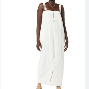 Maison Blanche All Gender Upside Down Pants Dress Sz S Coconut Milk 100% Cotton